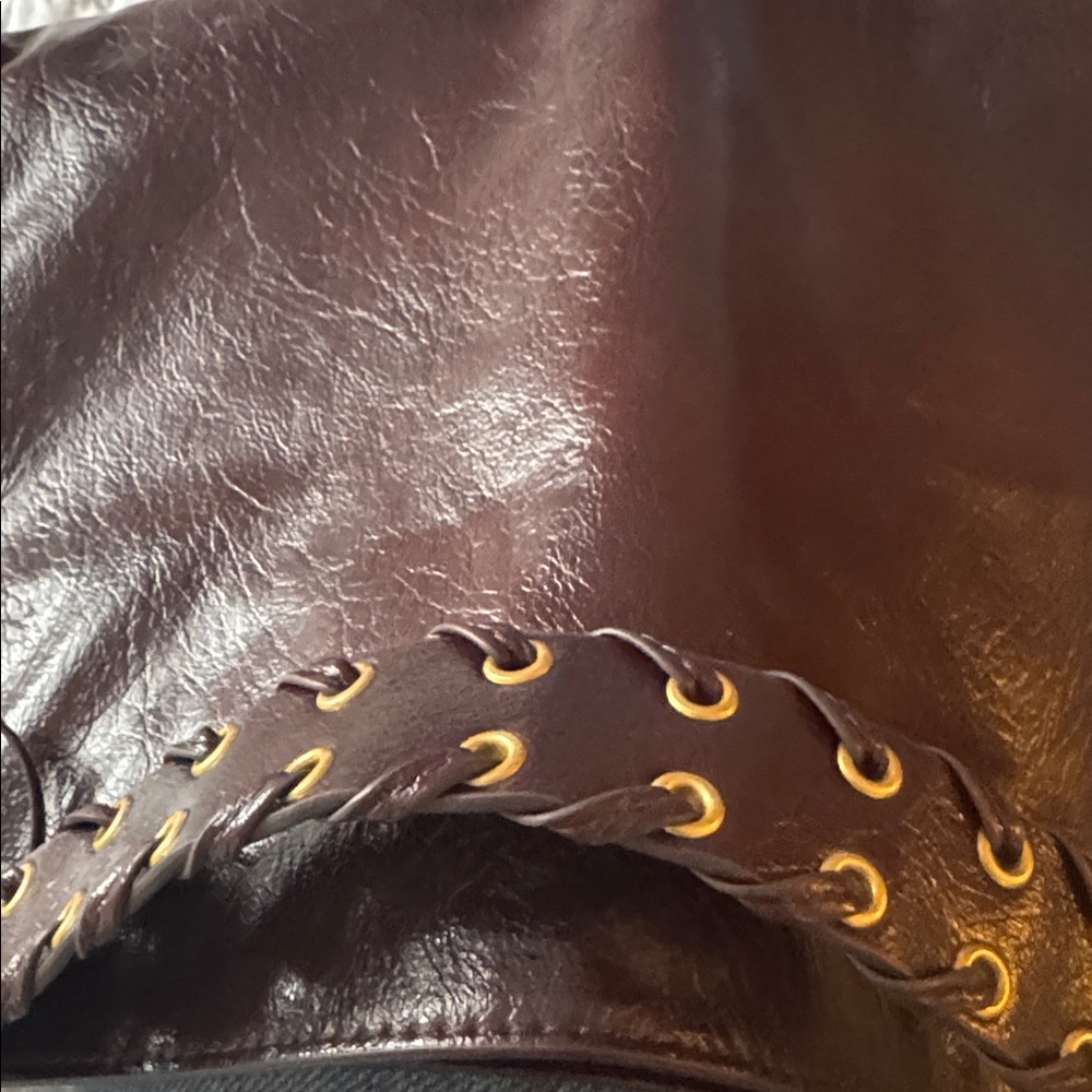 Zara Dark Brown Leather Shoulder Bag - Picture 3 of 3